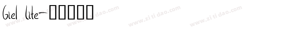 Giel Lite字体转换